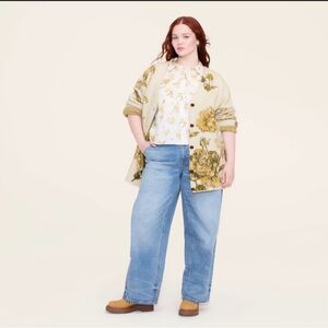 Woolrich x Target Cream and Brown Floral Cardigan